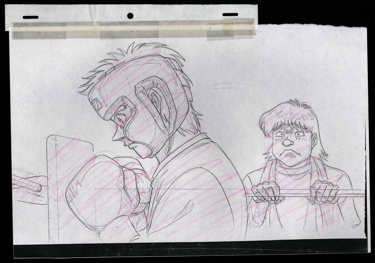 Hajime no Ippo: Ippo animation pan layout genga 2 pc