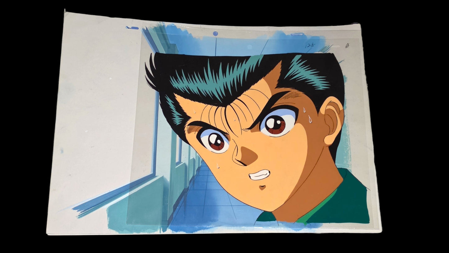 Yu Yu Hakusho: Yusuke Urameshi animation cel + douga Yoshihiro Togashi