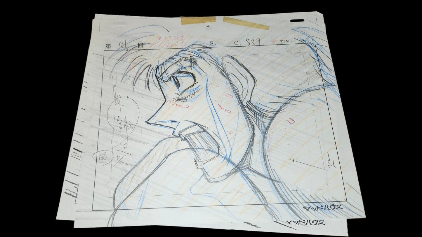 Hajime no Ippo: Ippo animation layout genga