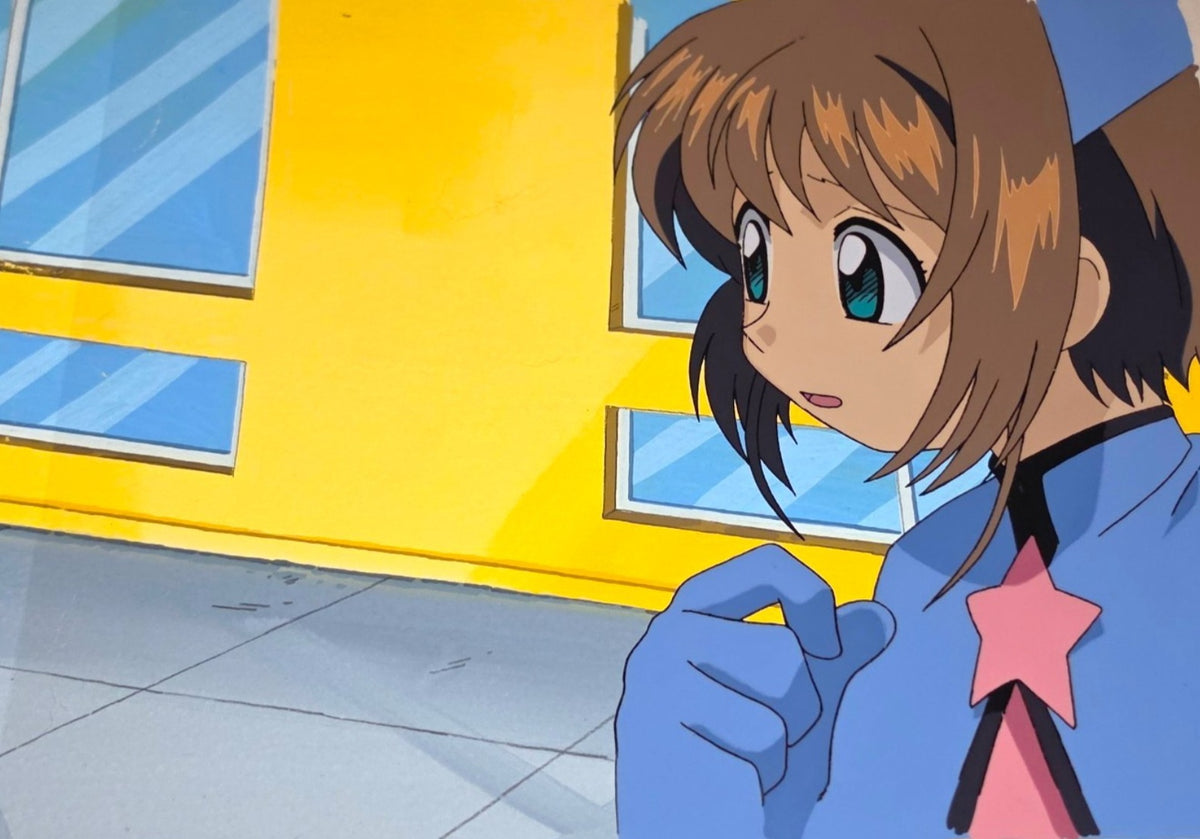 Cardcaptor Sakura: Sakura Kinomoto animation cel w background