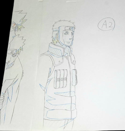 Naruto Shippuden: Yamato + Kakashi + Naruto animation 2 pc genga