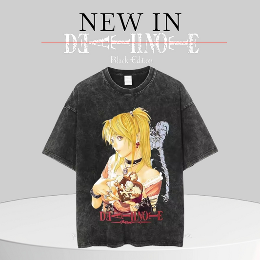 Death Note Harajuku Vintage Anime T-Shirt Oversized Cotton LG