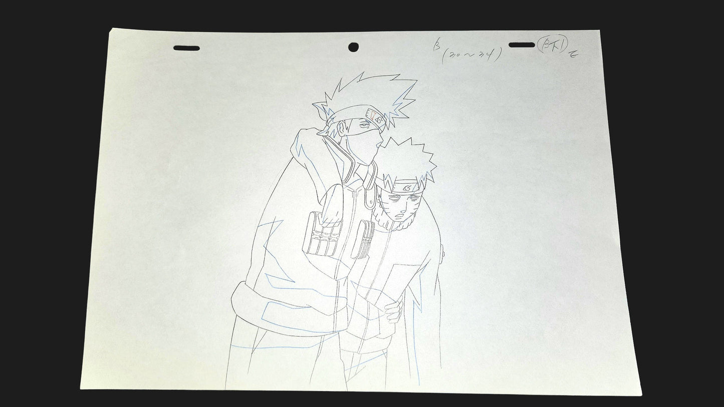Naruto Shippuden: Yamato + Kakashi + Naruto animation 4 pc genga