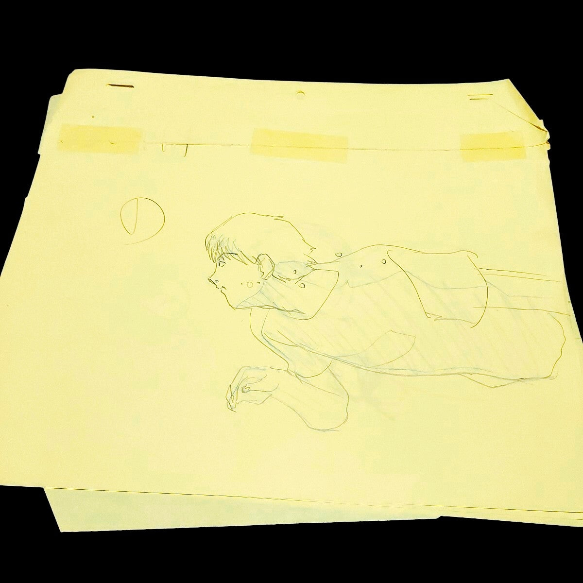 GTO Great Teacher Onizuka: Yoshikawa saving Uehara Animation genga set w timesheets
