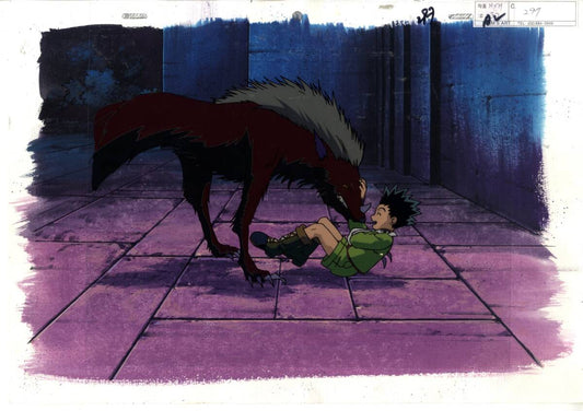 Hunter x Hunter: Gon animation cel with original background