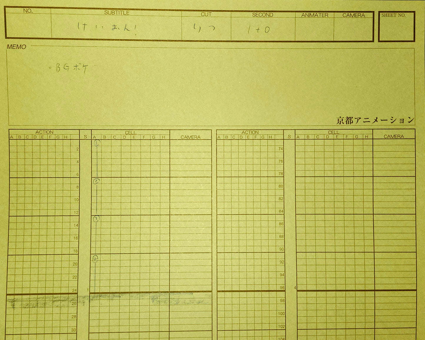 K-on: Ritsu Tainaka animation douga