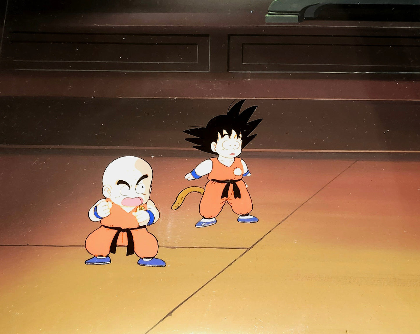 Dragonball: kid goku & krillin animation cel