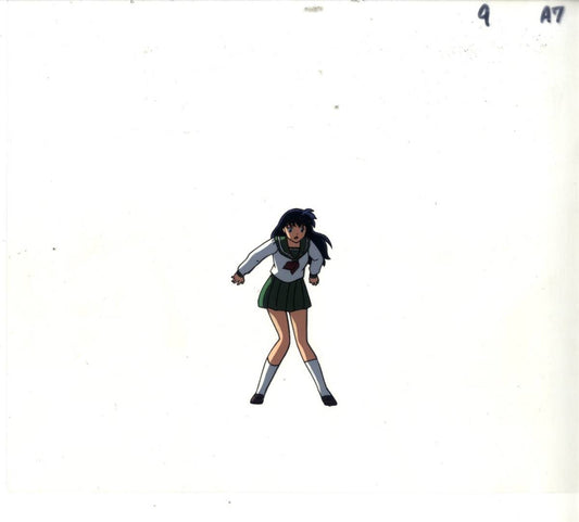 Inuyasha: Kagome + Gatenmaru animation cel 3 pc Rumiko Takahashi