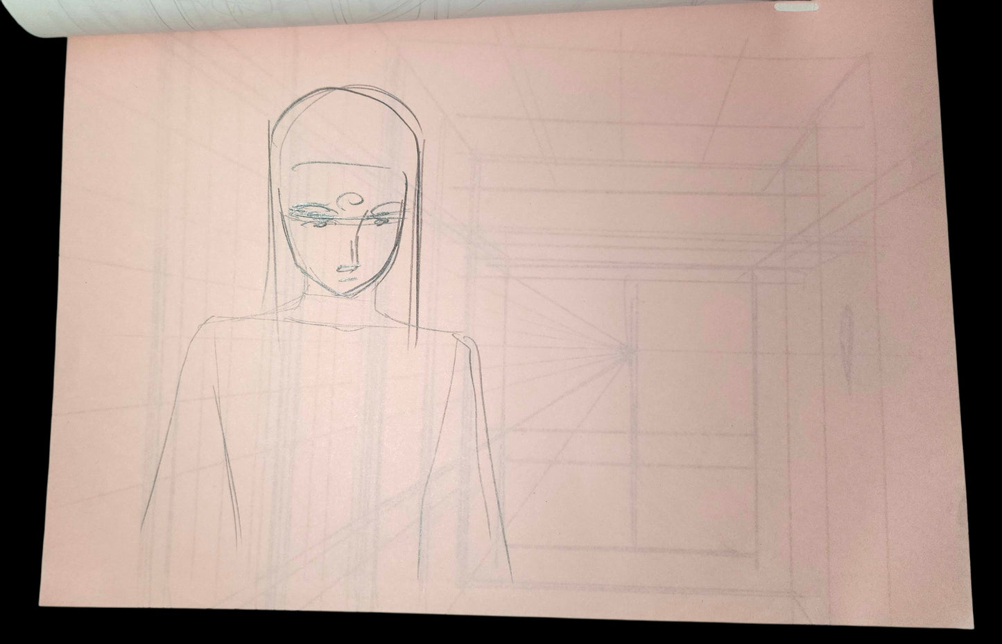 Ah My Goddess! Urd animation genga 7 pc set w handdrawn background layout