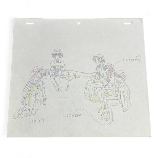 Happy☆Lesson: Group shot animation genga