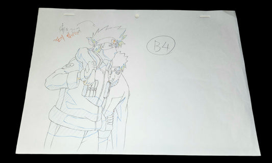 Naruto Shippuden: Kakashi + Naruto animation genga