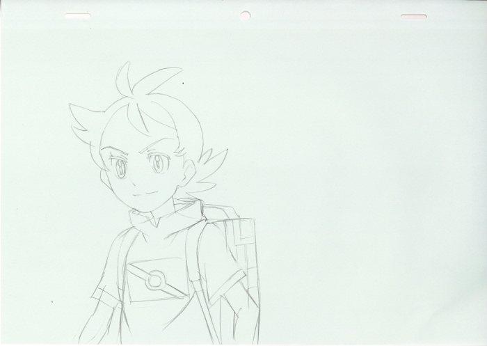 Pokémon Journeys Goh rough key animation genga