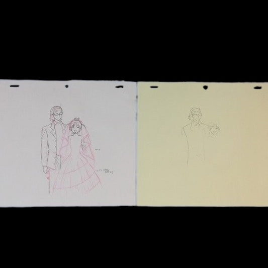 School Rumble - 2nd Semester: Tenma Tsukamoto & Kenji Harima wedding scenario animation genga 9 pc