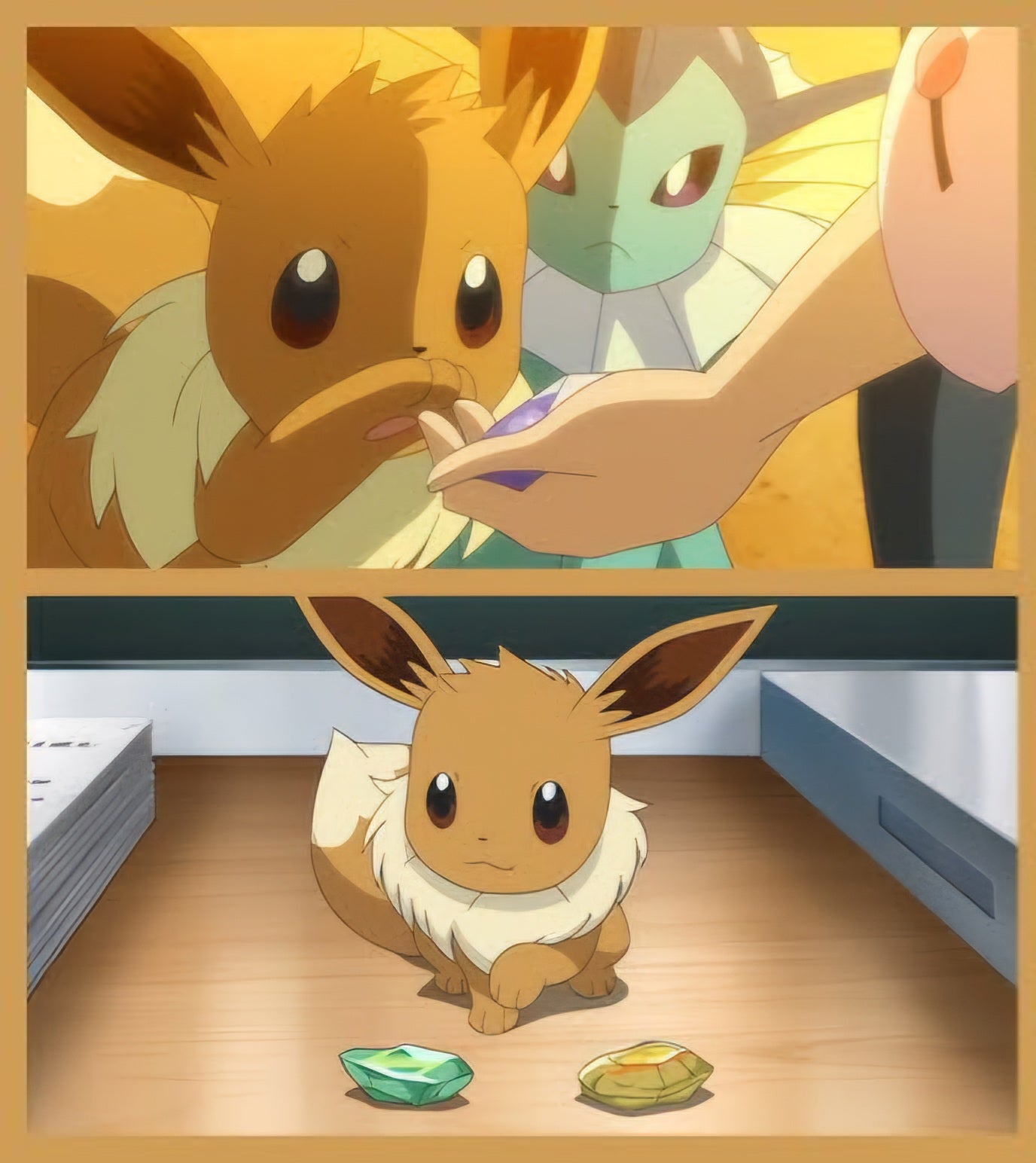 Pokémon Journeys: Eevee rough key animation genga