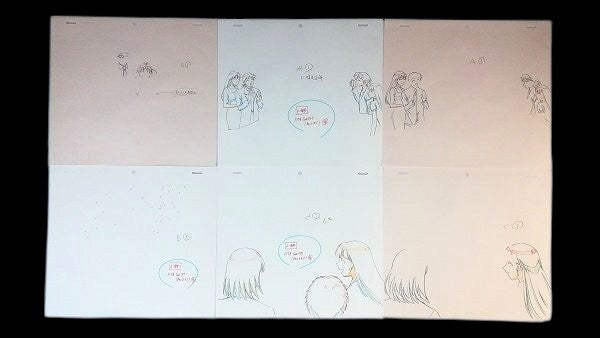 School Rumble - 2nd Semester: Tenma Tsukamoto & Kenji Harima wedding scenario animation genga 9 pc