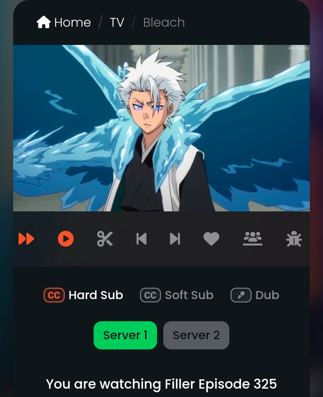 Bleach: Toshiro
Hitsugaya Hyõrinmaru's Bankaianimation genga