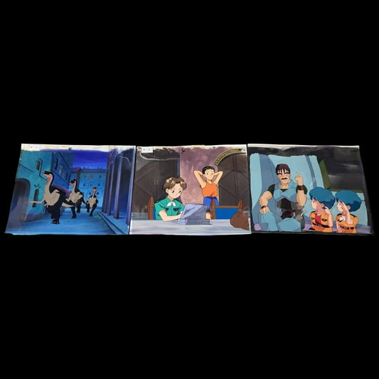 Jura Tripper: 3 pack animation cels with original backgrounds
