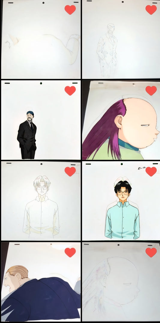 Hunter x hunter lot of 4 animation cels 8 pc set