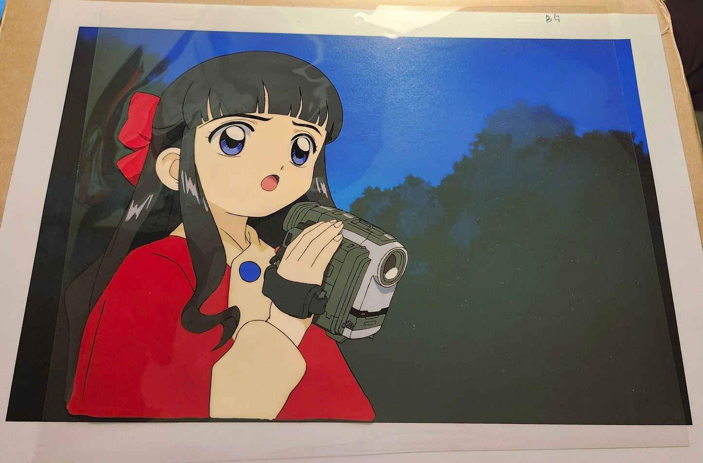 CardCaptor Sakura the movie: Tomoyo Daidouji animation cel +background