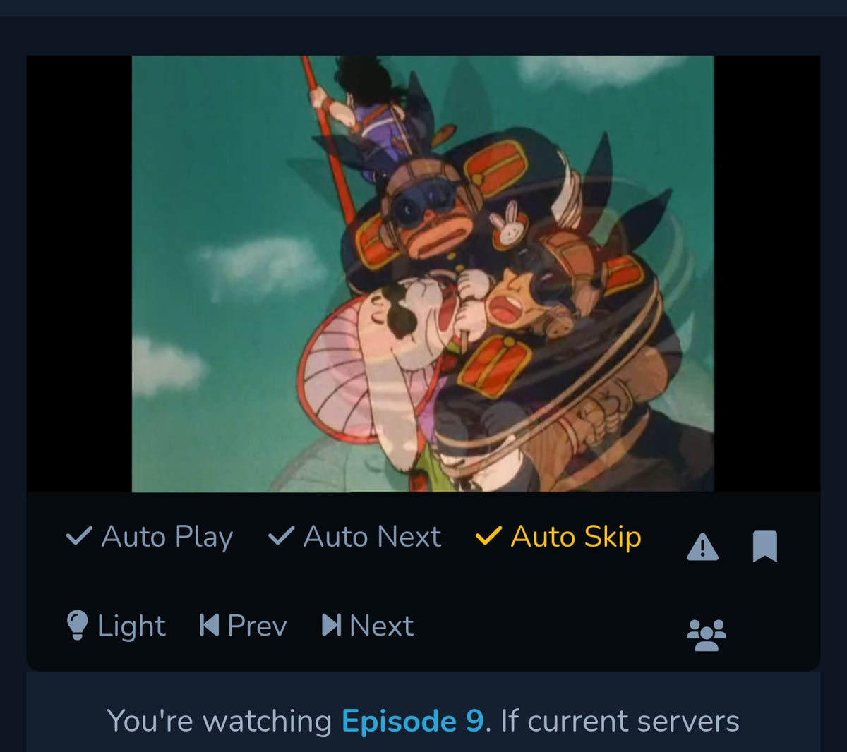 Dragonball: kid Goku + power pole and the Monster Rabbit gang animation cel episode 9