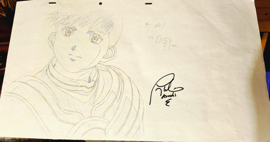 Ah My Goddess The Movie: Keiichi lg animation genga signed by Tony Oliver 2 pc