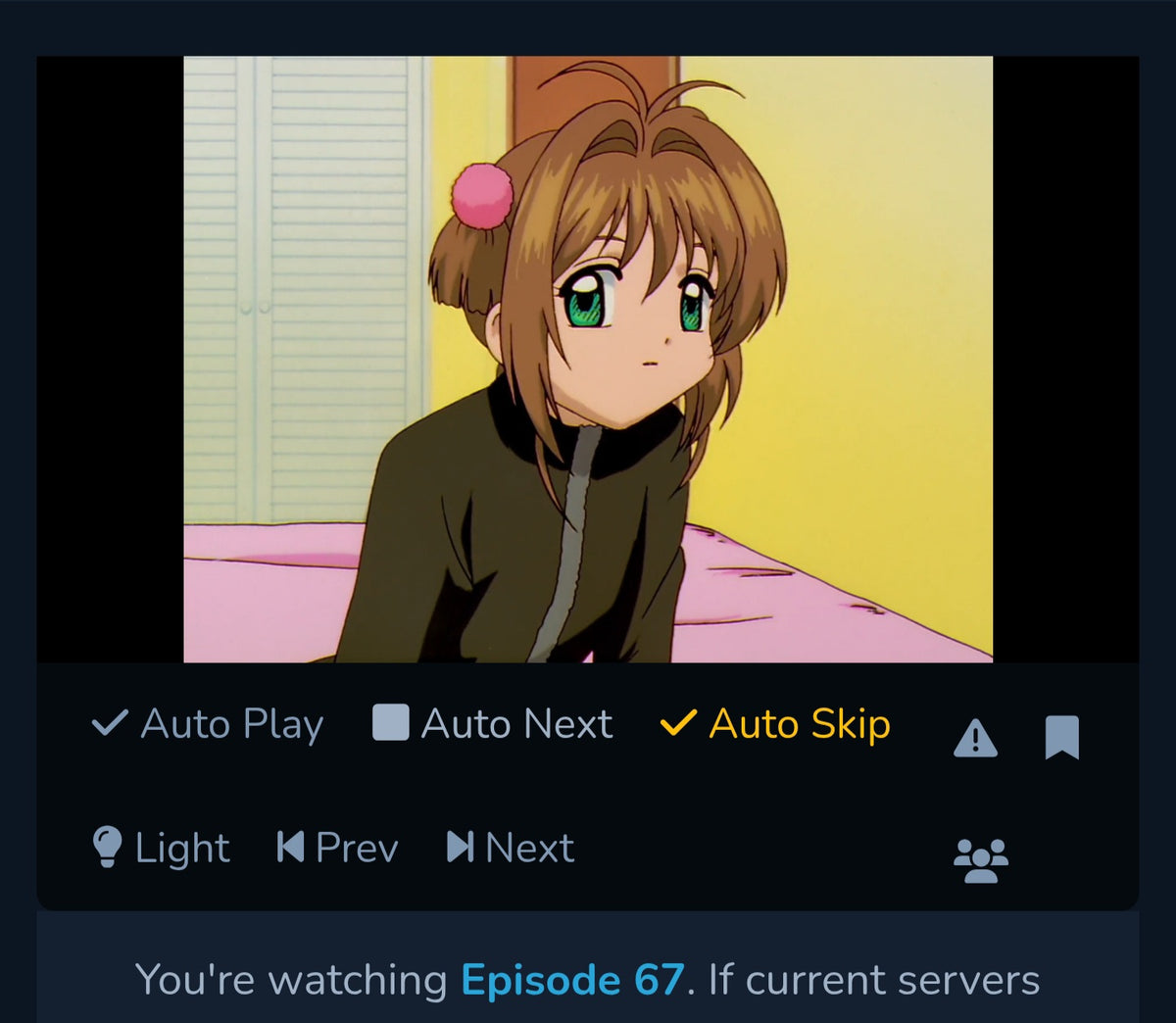 CardCaptor Sakura: Sakura Kinomoto animation cel w background