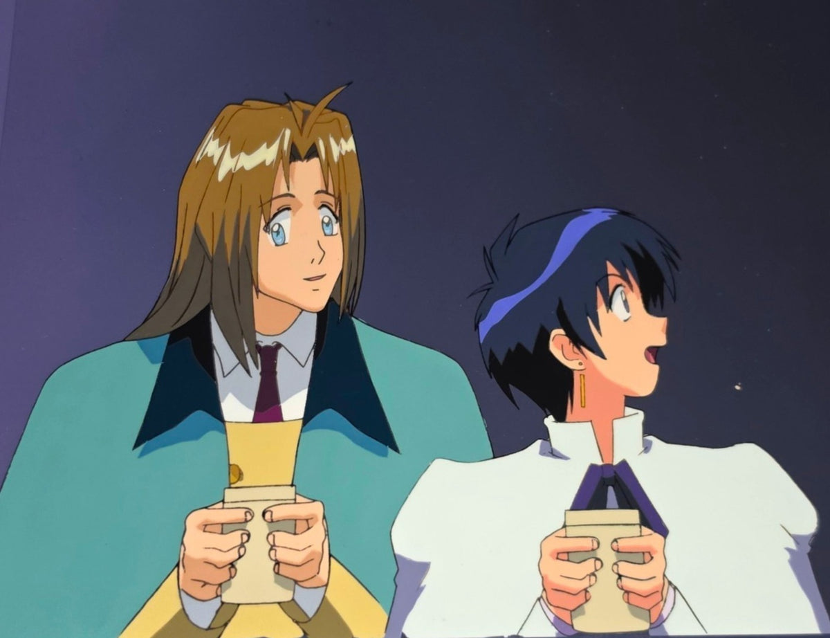 Trigun: Milly Thompson & Meryl Strife animation cel + background