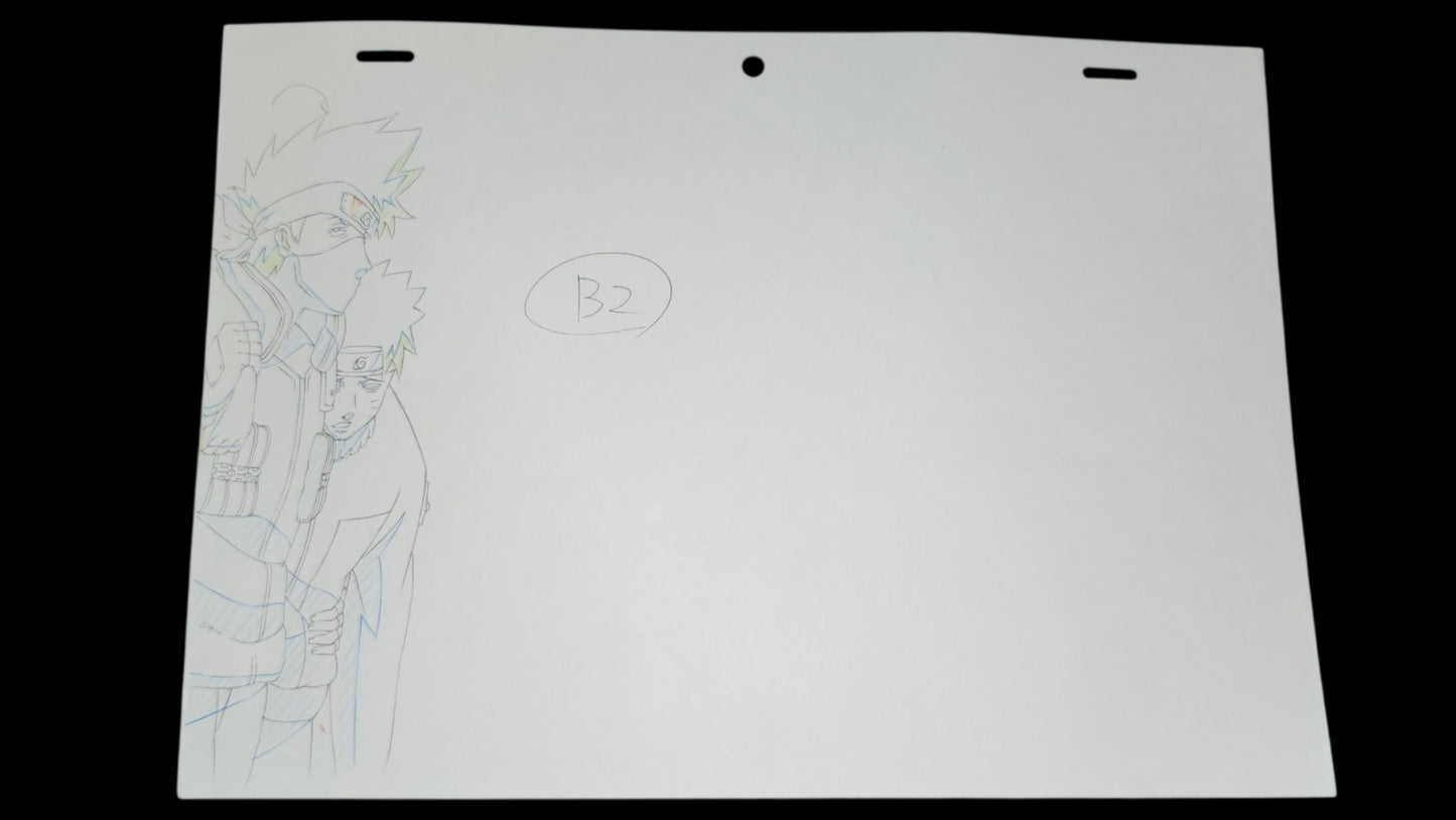 Naruto Shippuden: Yamato + Kakashi + Naruto animation 4 pc genga