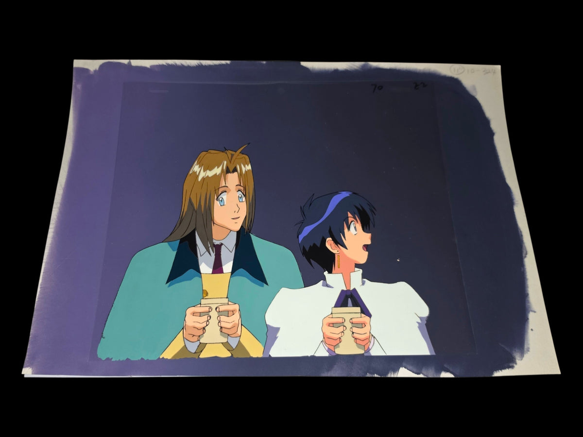 Trigun: Milly Thompson & Meryl Strife animation cel + background