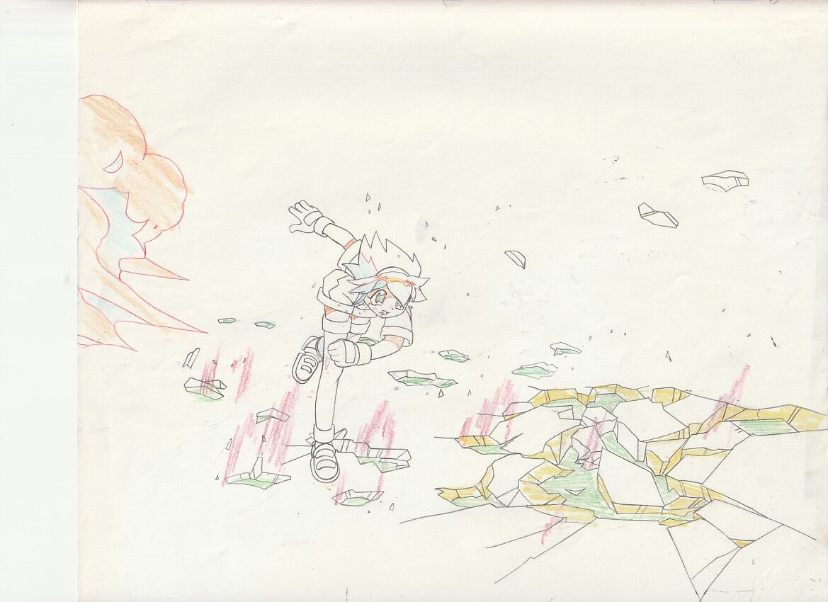 Saber Marionette R: Lime animation cel + douga