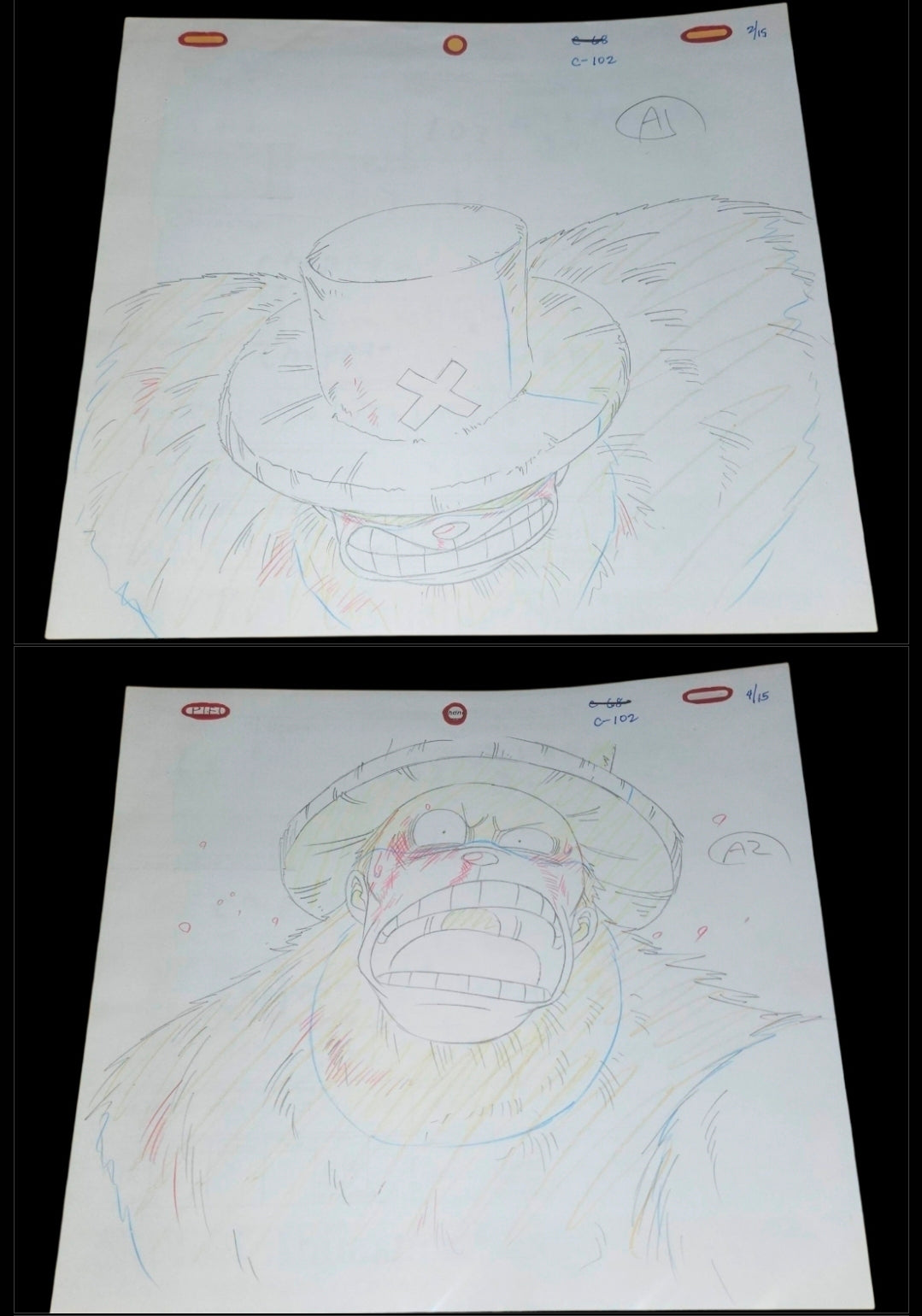 One Piece: Chopper animation genga 4 pc *last of the genga*