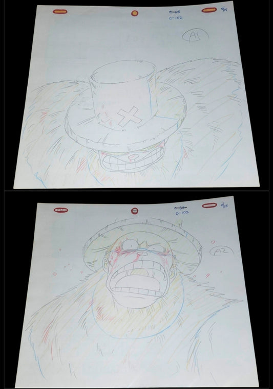 One Piece: Chopper animation genga 4 pc *last of the genga*