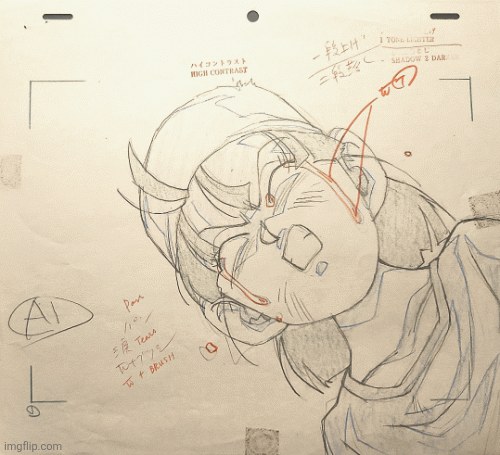 Dragonball gt: Pan energy blast animation genga 8 pc