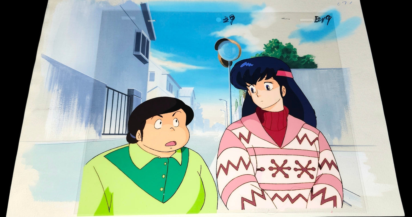 Maison Ikkoku: Kyoko Otonashi + Hanae Ichinose animation Cel Rumiko Takahashi