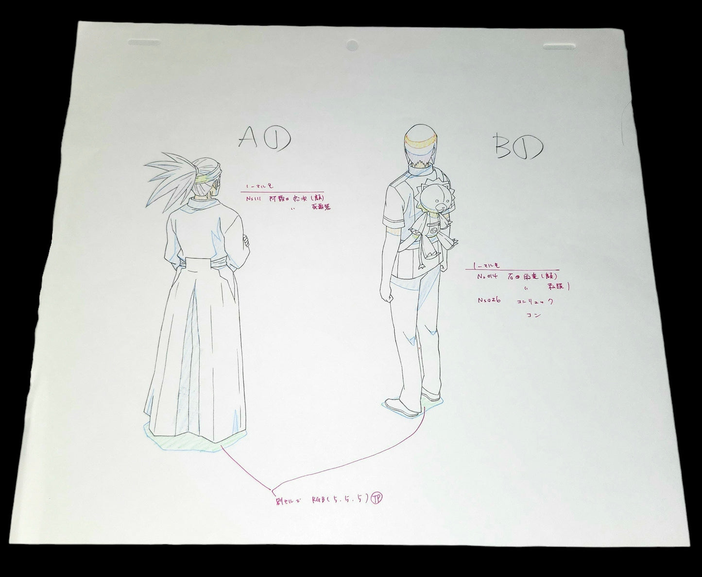 Bleach: Uryu + Kon + Renji animation genga 3 piece