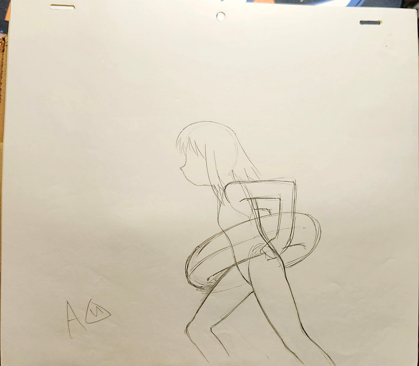 Azumanga Daioh Sakaki + Osaka animation genga set of 14