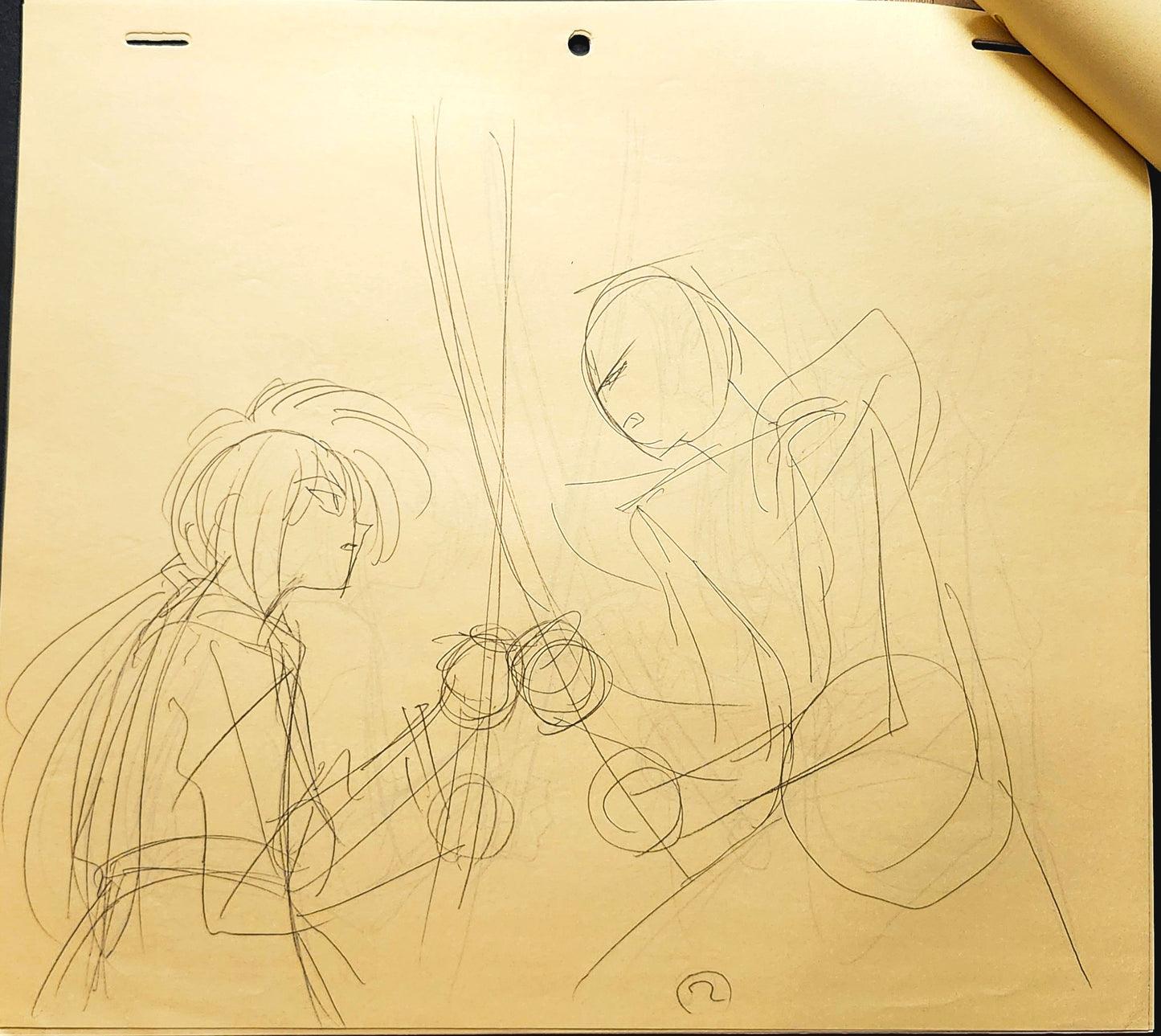 Rurouni Kenshin: kenshin + Amakusa Shougo 7pc key animation layout genga