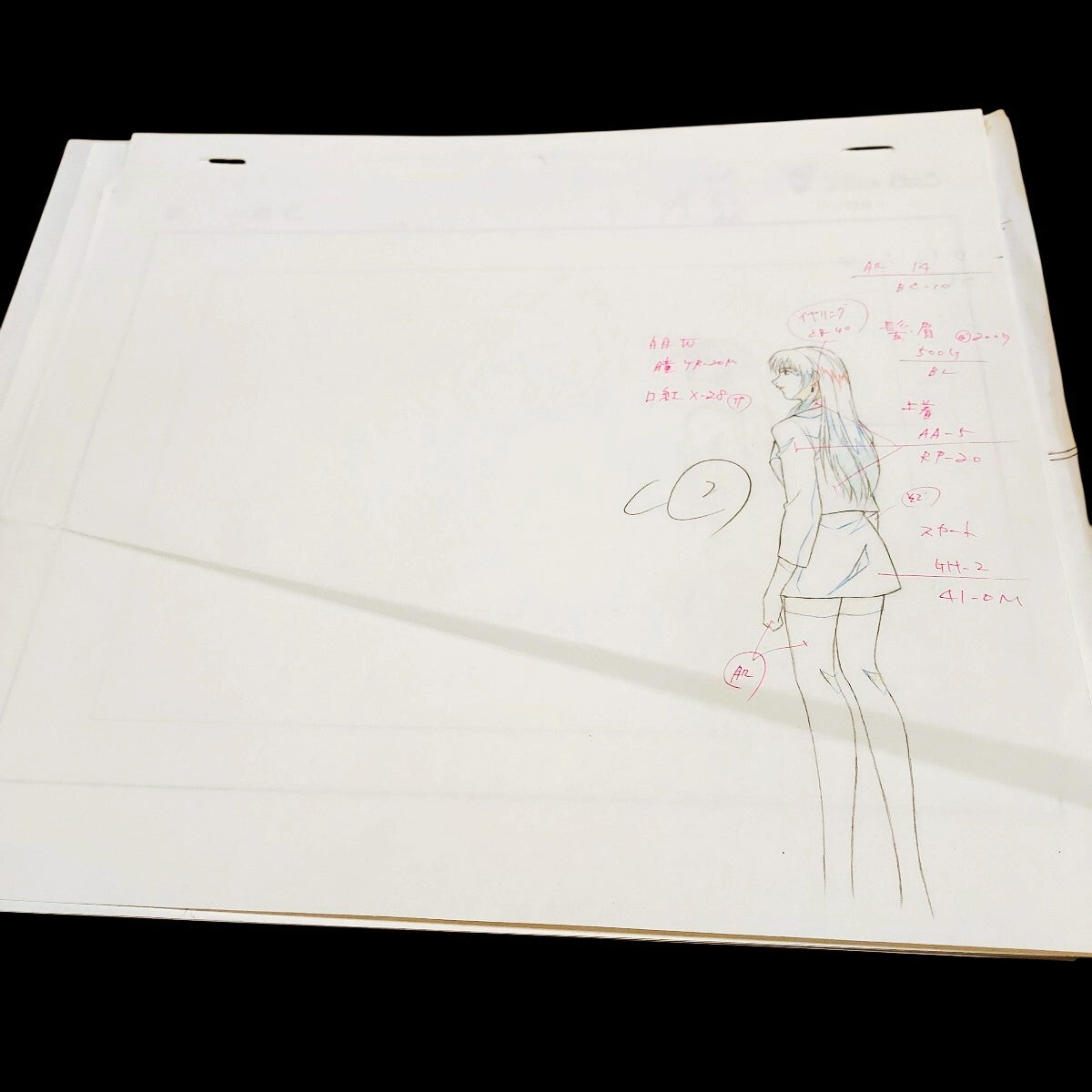 GTO Great Teacher Onizuka: Azusa Fuyutsuki and Nao Kadena Animation genga 9 pc set