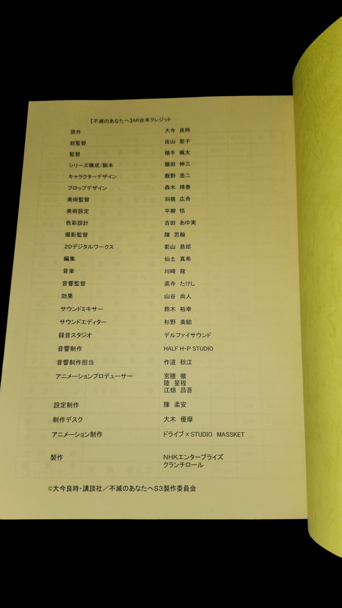 To your Eternity: script #8  "Trouble"