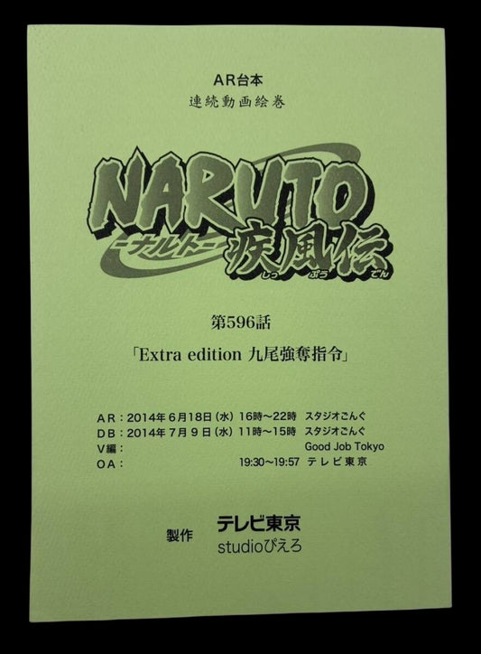 Naruto Shippuden: Script #596 ep #396 "The Three Questions"