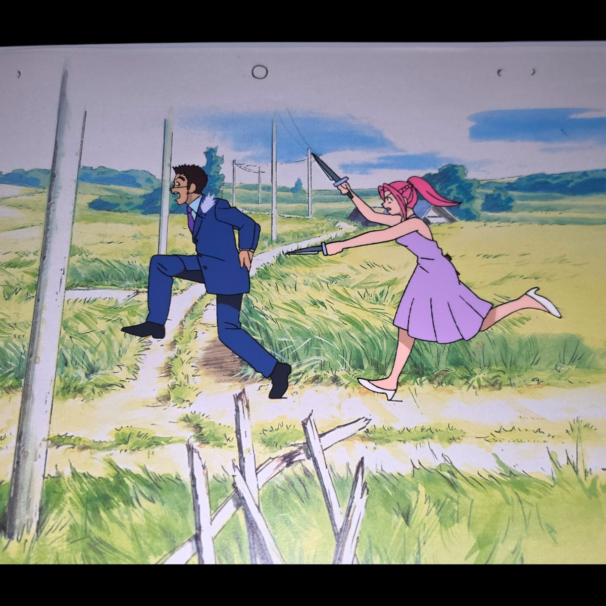 Hunter X Hunter: Leorio + Menchi animation Cel