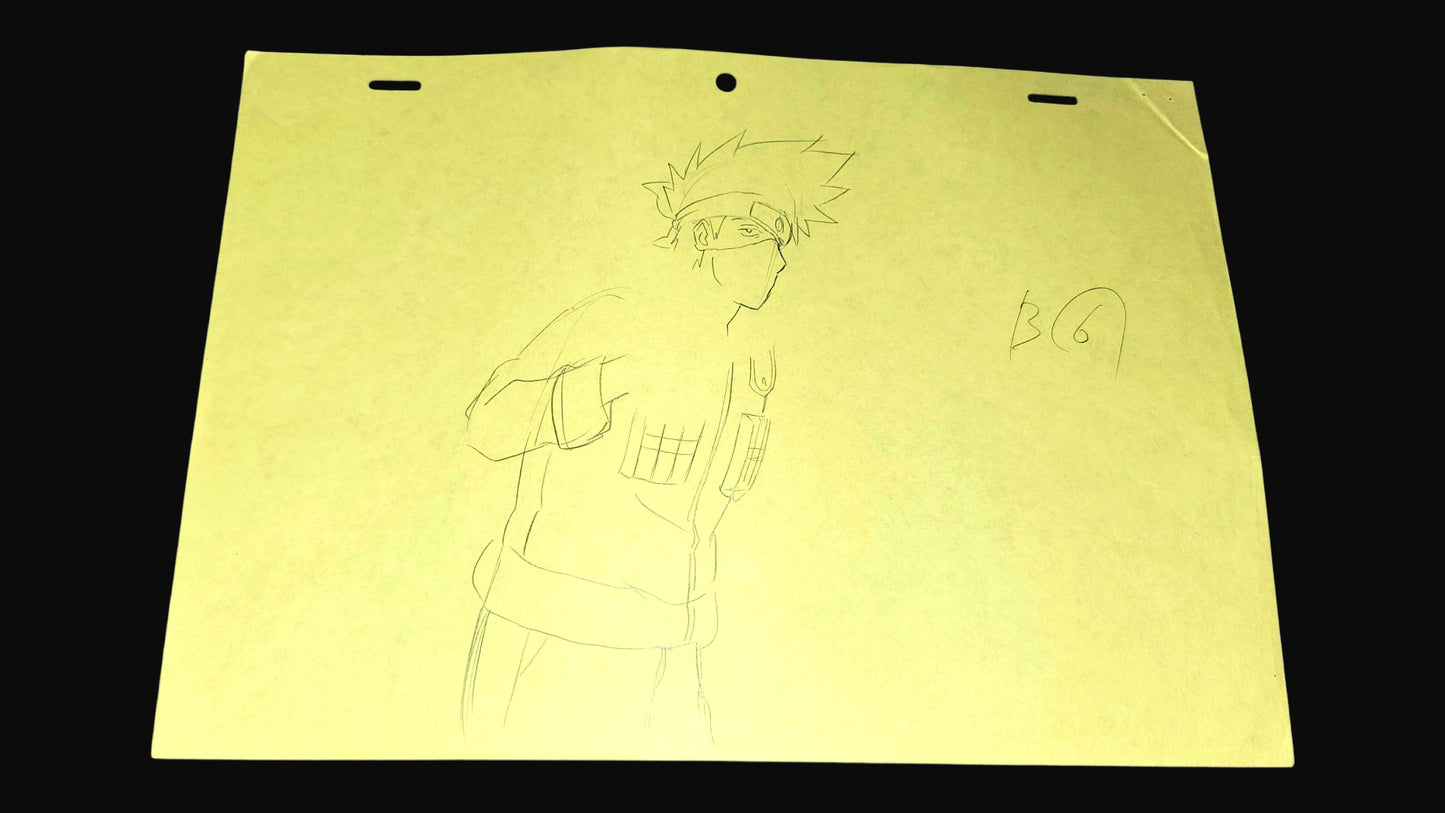 Naruto Shippuden: Kakashi + Naruto animation genga 2 pc