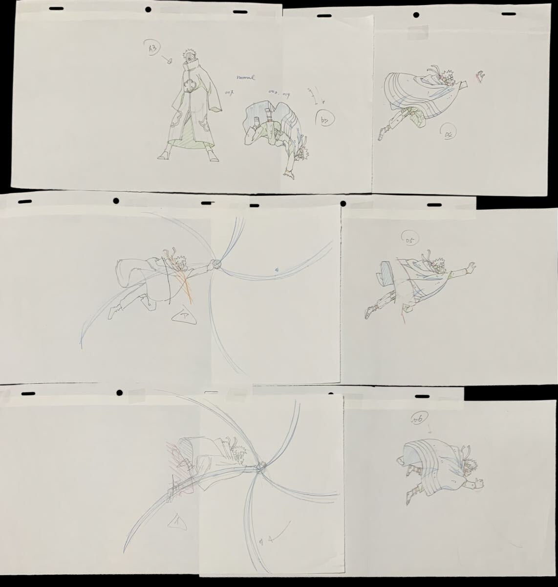 Naruto Shippuden: Naruto's Rasengan vs Tobi animation pan genga full set 31 pc