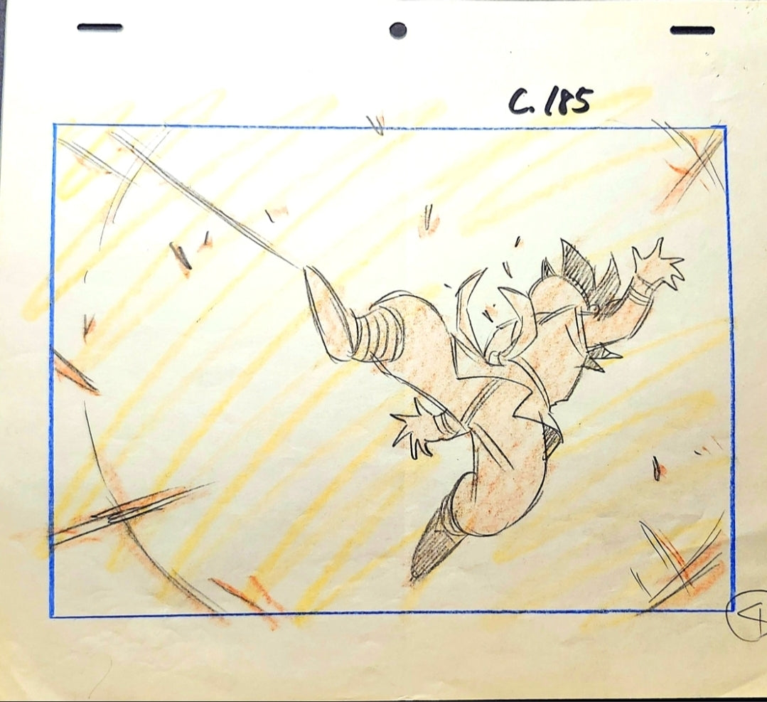Dragonball gt: kid goku animation genga 3 piece
