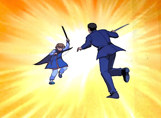Hunter X Hunter: Extra large  Kurapika & Leorio animation Cel + background