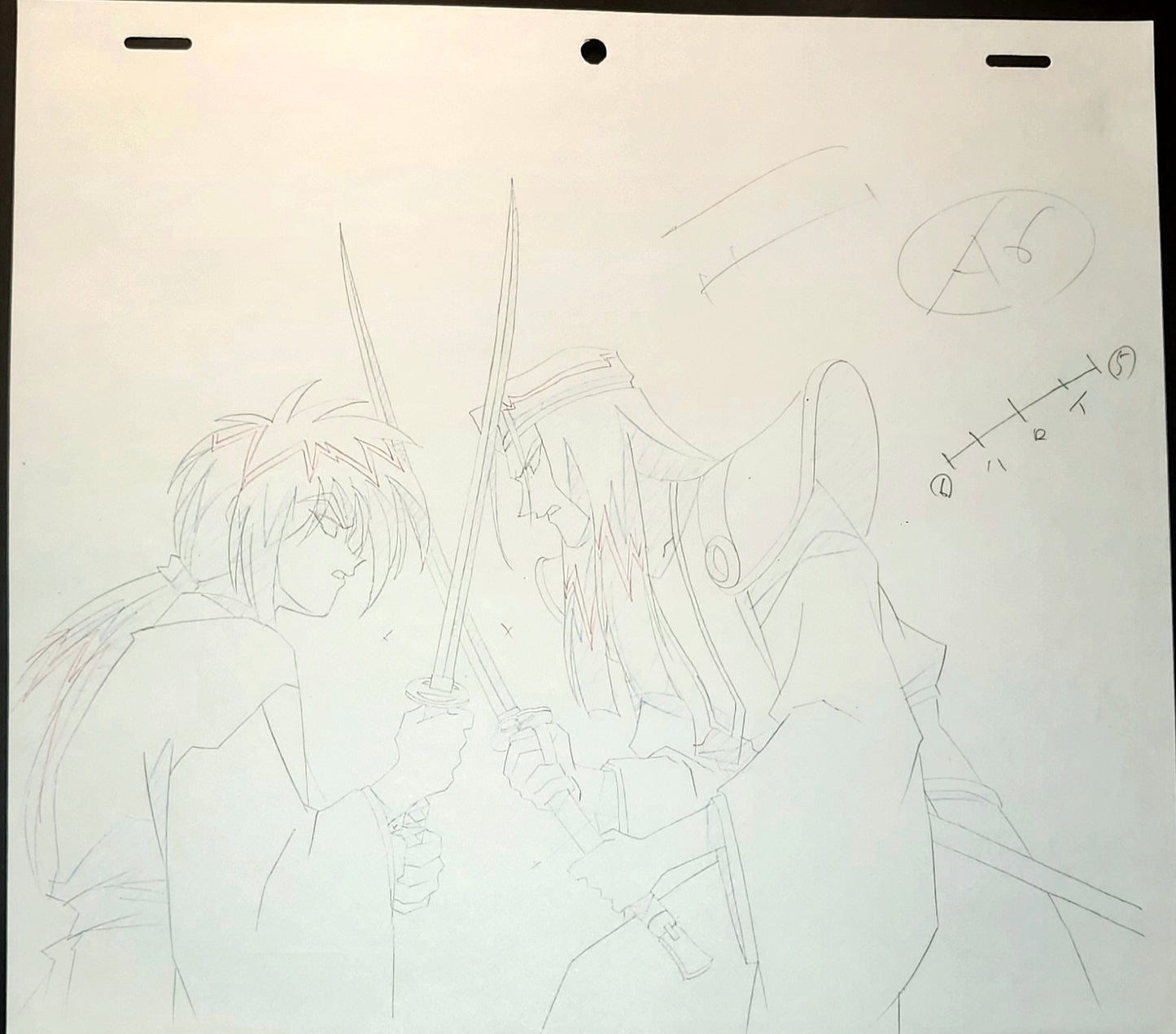 Rurouni Kenshin: Kenshin + Amakusa Shougo 2pc key animation layout genga #2