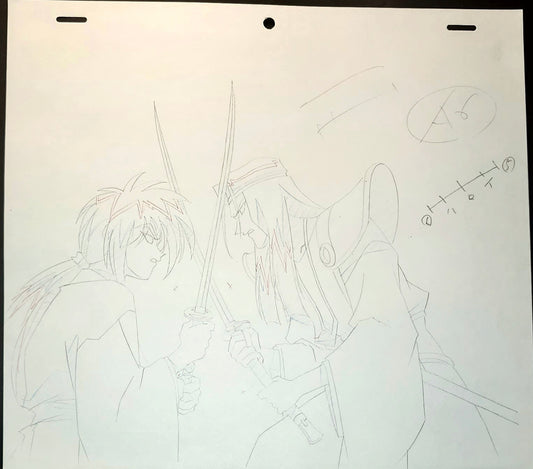 Rurouni Kenshin: Kenshin + Amakusa Shougo 2pc key animation layout genga #2