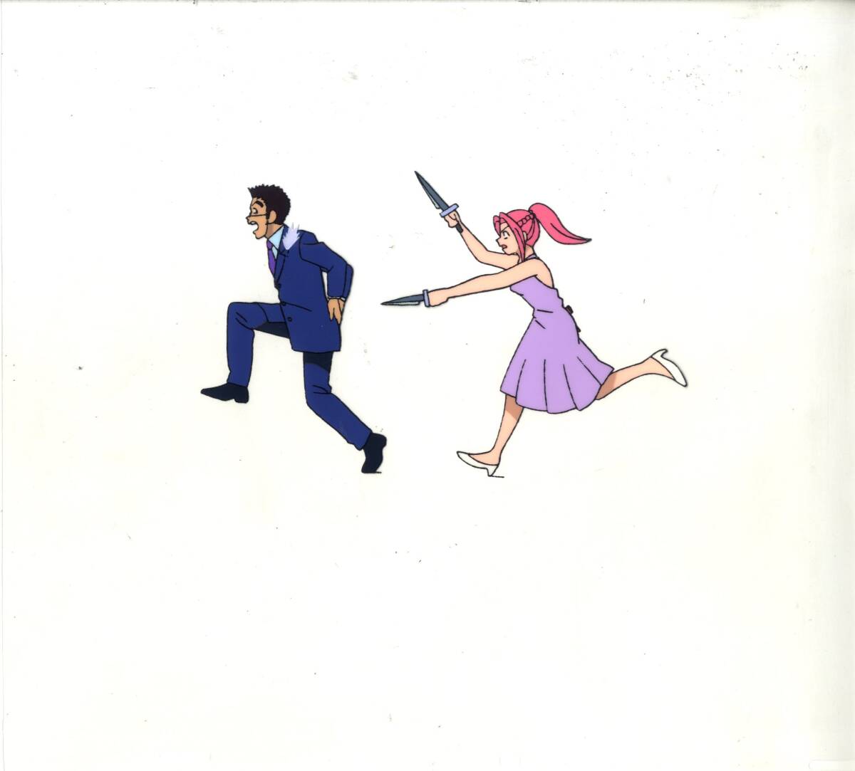 Hunter X Hunter: Leorio + Menchi animation Cel