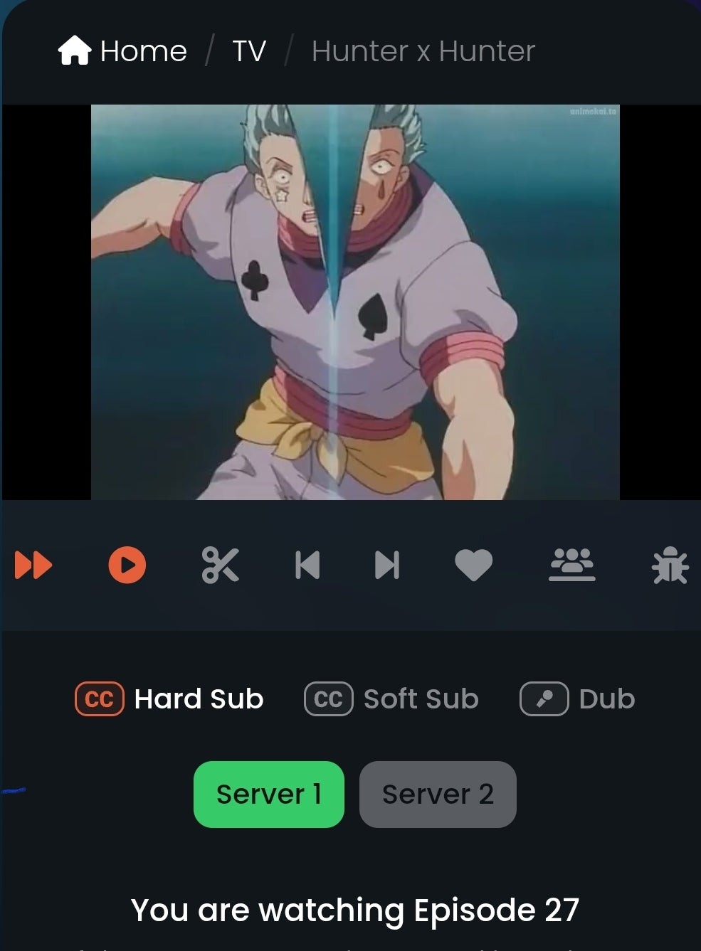 Hunter X Hunter: Hisoka animation cel