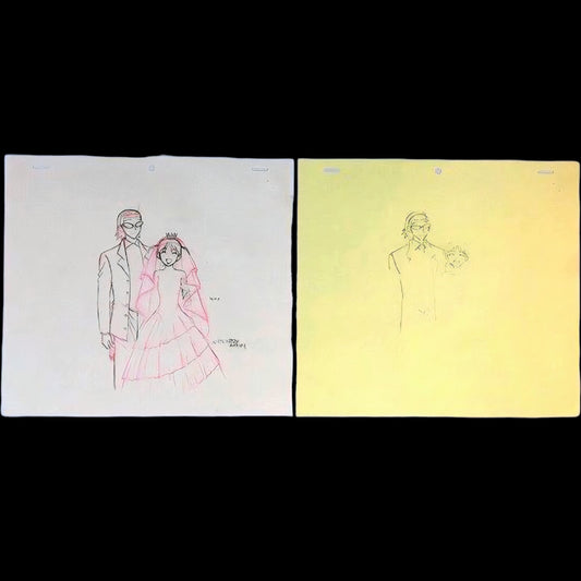 School Rumble - 2nd Semester: Tenma Tsukamoto & Kenji Harima wedding scenario animation genga 9 pc